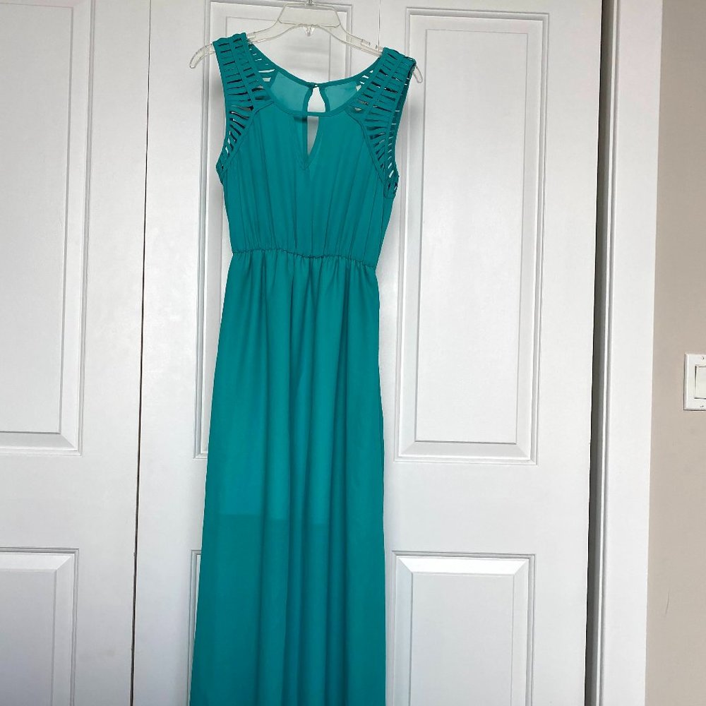 Turquoise Formal Maxi Dress